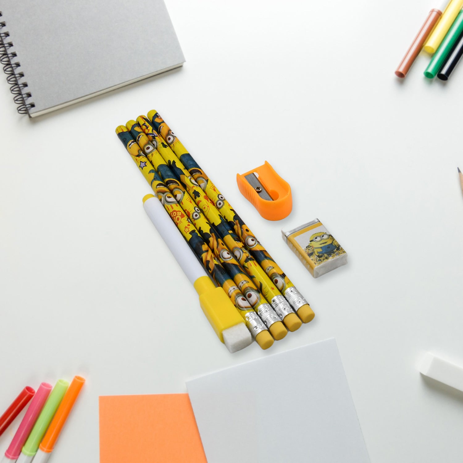 4600 8 PC SET STATIONARY SET INCLUDING 4 PENCIL RUBBER PENCIL SHARPENER 1SKETCH PEN & SMALL BOOK SCHOOL, OFFICE PRODUCT GIFT 4600 8 PC SET STATIONARY SET INCLUDING 4 PENCIL RUBBER PENCIL SHARPENER 1SKETCH PEN & SMALL BOOK SCHOOL, OFFICE PRODUCT GIFT